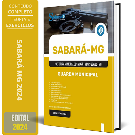 Apostila Prefeitura de Sabará MG 2024 - Guarda Municipal
