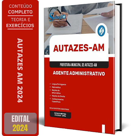 Apostila Prefeitura de Autazes AM 2024 - Agente Administrativo
