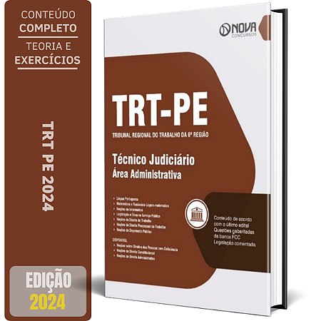 Apostila TRT 6 2024 - Técnico Judiciário - Área Administrativa