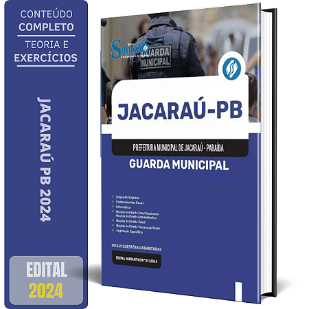 Apostila Prefeitura de Jacaraú PB 2024 - Guarda Municipal