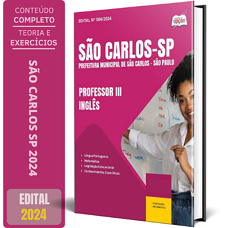 Apostila Prefeitura de São Carlos SP 2024 - Professor III - Inglês