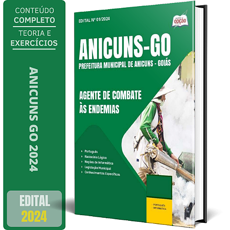 Apostila Prefeitura de Anicuns GO 2024 - Agente de Combate às Endemias