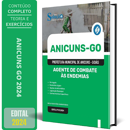Apostila Prefeitura de Anicuns GO 2024 - Agente de Combate às Endemias