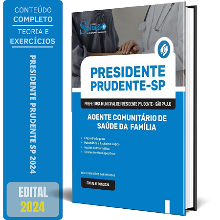 Apostila Prefeitura Presidente Prudente SP 2024 - Agente Comunitário de Saúde da Família
