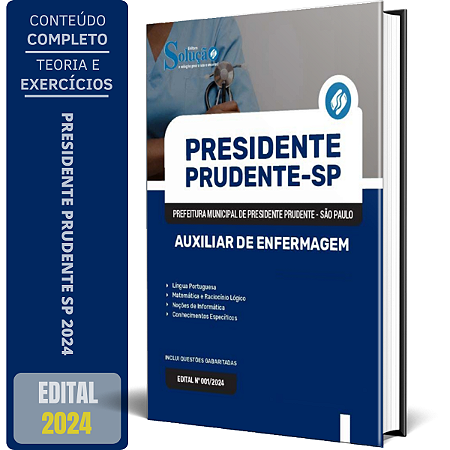 Apostila Prefeitura de Presidente Prudente SP 2024 - Auxiliar de Enfermagem