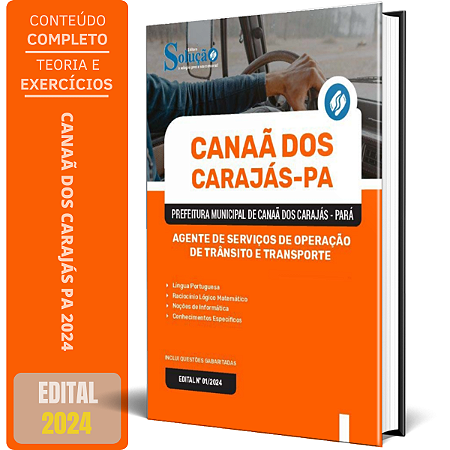 Apostila Prefeitura de Canaã dos Carajás PA 2024 - Agente de Serviços de Operação de Trânsito e Transporte