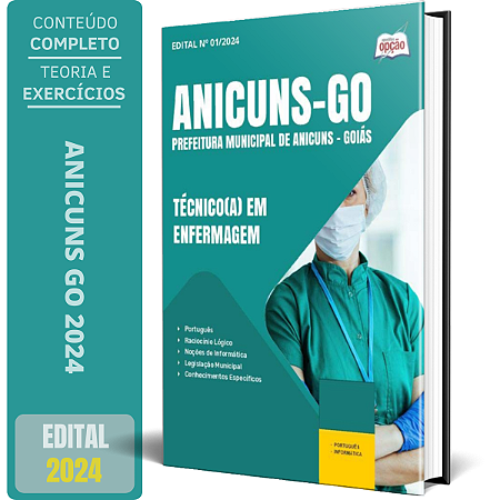 Apostila Prefeitura de Anicuns GO 2024 - Técnico(a) em Enfermagem