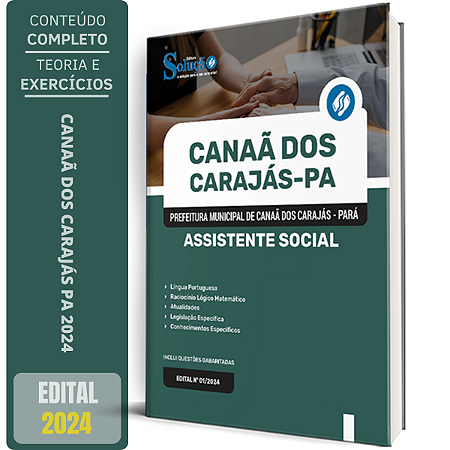 Apostila Prefeitura de Canaã dos Carajás PA 2024 - Assistente Social