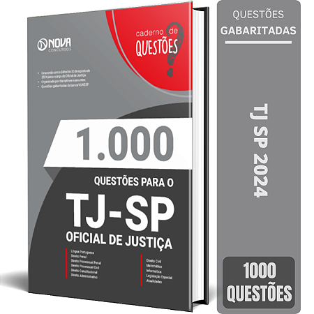 Livro de Questões Gabaritadas TJ SP 2024 - Oficial de Justiça