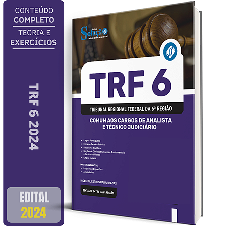 Apostila TRF 6 2024 - Comum aos Cargos de Analista e Técnico Judiciário