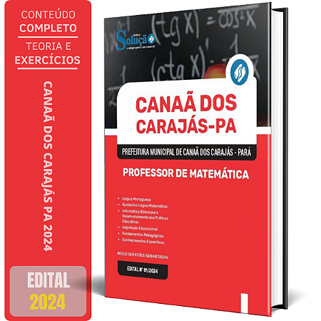 Apostila Prefeitura de Canaã dos Carajás PA 2024 - Professor de Matemática