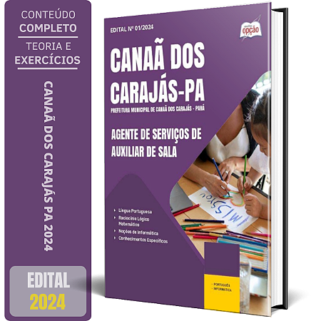 Apostila Prefeitura de Canaã dos Carajás PA 2024 - Agente de Serviços de Auxiliar de Sala