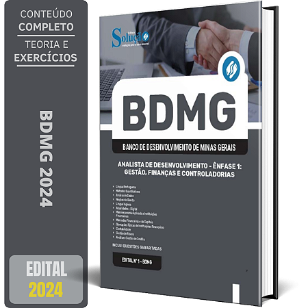 Apostila BDMG 2024 - Analista de Desenvolvimento - Ênfase 1: Gestão, Finanças e Controladorias
