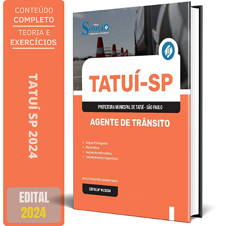 Apostila Prefeitura de Tatuí SP 2024 - Agente de Trânsito
