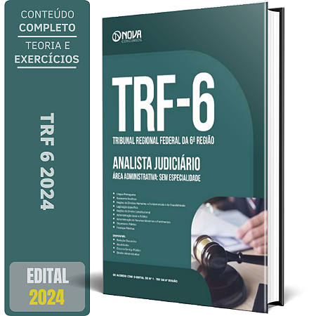 Apostila TRF 6 2024 - Analista Área Administrativa - Sem Especialidade