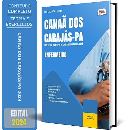 Apostila Prefeitura de Canaã dos Carajás PA 2024 - Enfermeiro