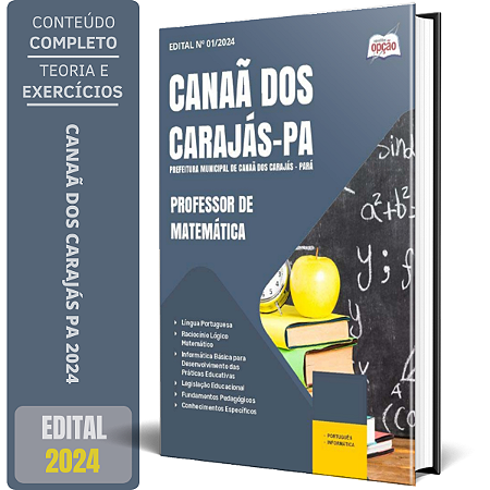 Apostila Prefeitura de Canaã dos Carajás PA 2024 - Professor de Matemática