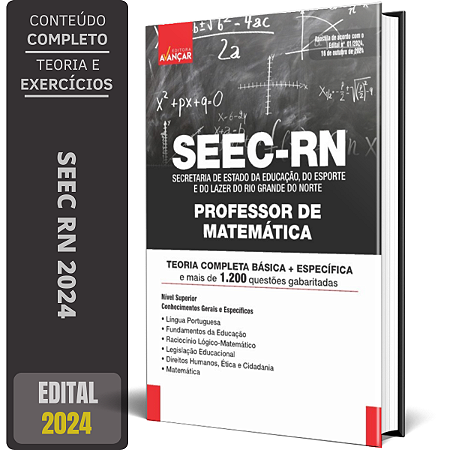 Apostila Concurso SEEC RN 2024 - PROFESSOR DE MATEMÁTICA