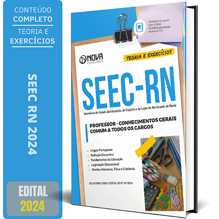 Apostila SEEC RN 2024 - Comum a Todos os Cargos - Conhecimentos Gerais