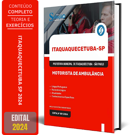 Apostila Prefeitura de Itaquaquecetuba SP 2024 - Motorista de Ambulância
