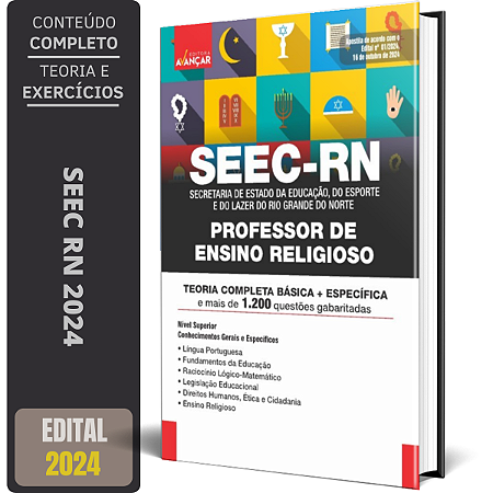 Apostila Concurso SEEC RN 2024 - PROFESSOR DE ENSINO RELIGIOSO
