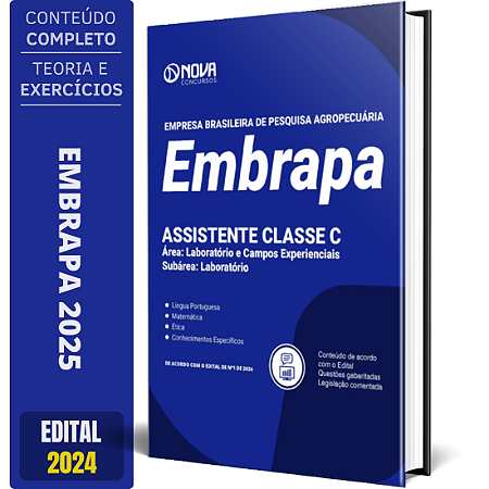 Apostila EMBRAPA 2025 - Assistente Classe C - LABORATÓRIO