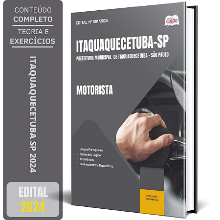 Apostila Prefeitura de Itaquaquecetuba SP 2024 - Motorista