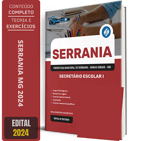Apostila Prefeitura de Serrania MG 2024 - Secretário Escolar I