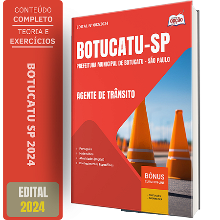 Apostila Prefeitura de Botucatu SP 2024 - Agente de Trânsito