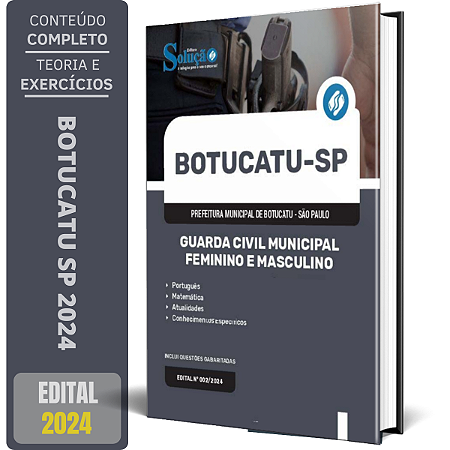 Apostila Prefeitura de Botucatu SP 2024 - Guarda Civil Municipal Feminino e Masculino