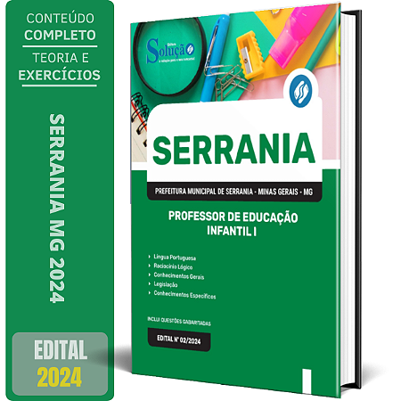 Apostila Prefeitura de Serrania MG 2024 - Professor de Educação Infantil I