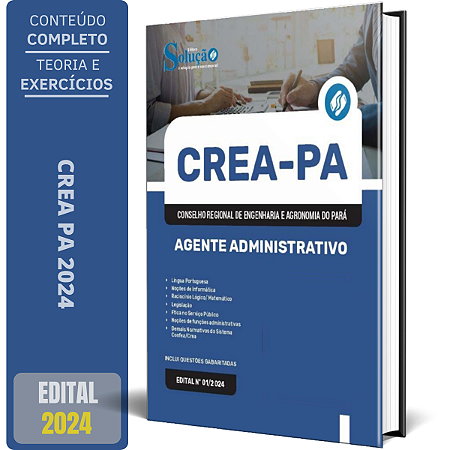 Apostila CREA PA 2024 - Agente Administrativo
