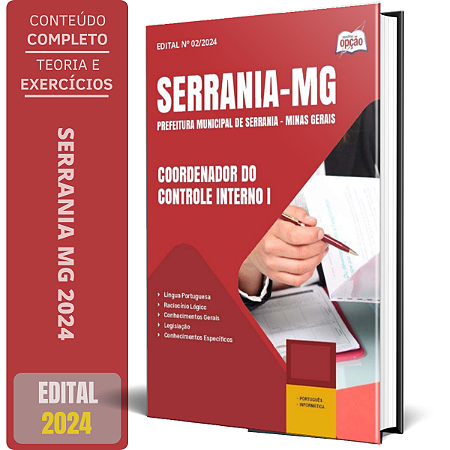 Apostila Prefeitura de Serrania MG 2024 - Coordenador do Controle Interno I
