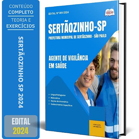 Apostila Prefeitura de Sertãozinho SP (Sertãozinho Saúde) 2024 - Agente de Vigilância em Saúde