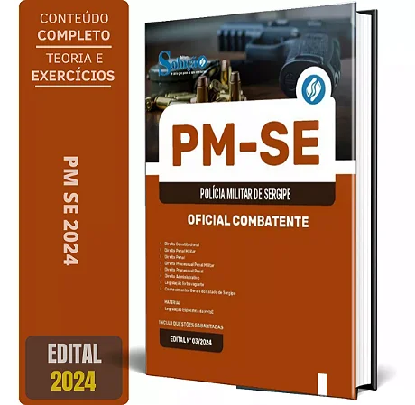 Apostila Concurso Pm Se 2024 - Oficial Combatente