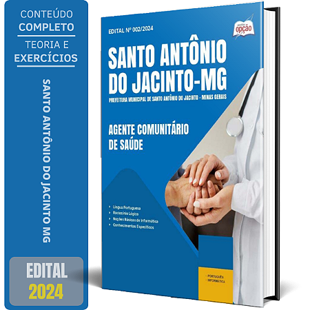 Apostila Prefeitura de Santo Antônio do Jacinto MG 2024 - Agente Comunitário de Saúde