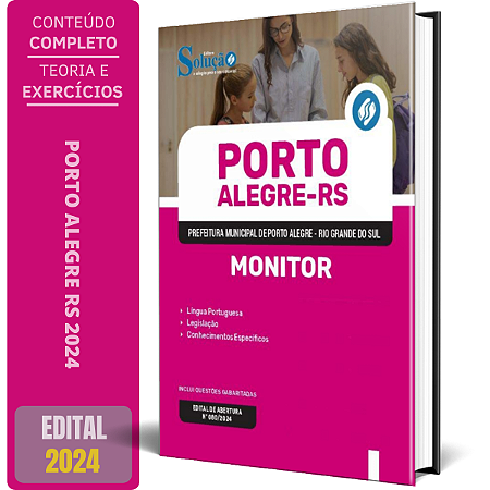 Apostila Prefeitura de Porto Alegre RS 2024 - Monitor