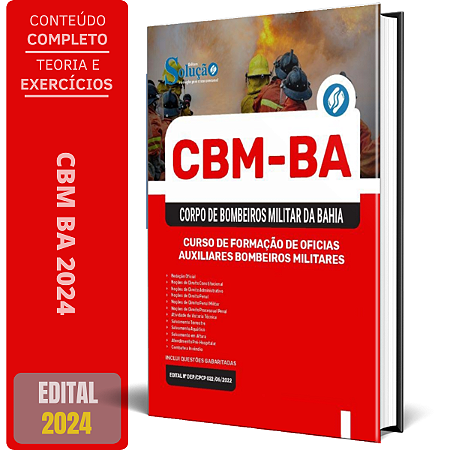 Apostila CBM BA 2024 - Curso de Formação de Oficiais Auxiliares Bombeiros Militares