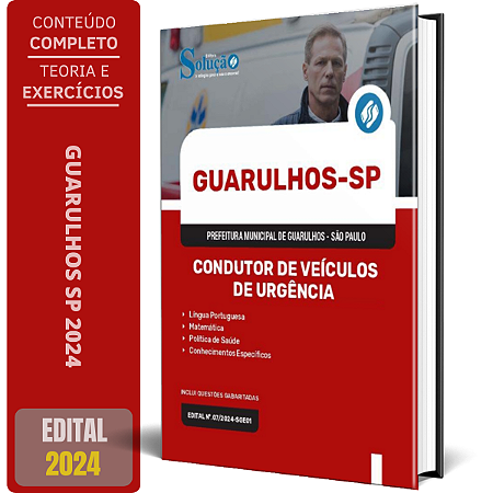 Apostila Prefeitura de Guarulhos SP 2024 - Condutor de Veículos de Urgência