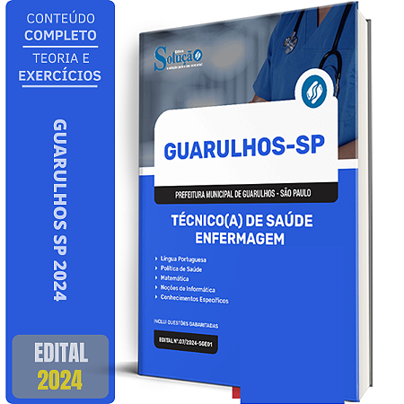 Apostila Prefeitura de Guarulhos SP 2024 - Técnico(a) de Saúde - Enfermagem