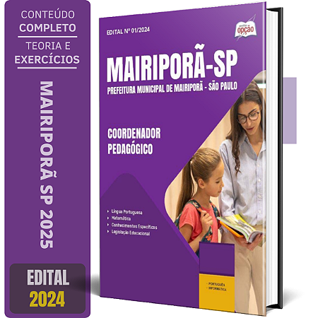 Apostila Prefeitura de Mairiporã SP 2024 - Coordenador Pedagógico