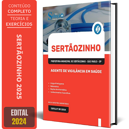 Apostila Prefeitura de Sertãozinho SP (Sertãozinho Saúde) 2024 - Agente de Vigilância em Saúde