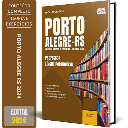 Apostila Prefeitura de Porto Alegre RS 2024 - Professor - Língua Portuguesa