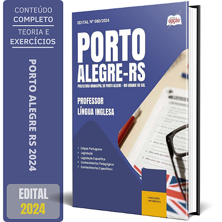 Apostila Prefeitura de Porto Alegre RS 2024 - Professor - Língua Inglesa