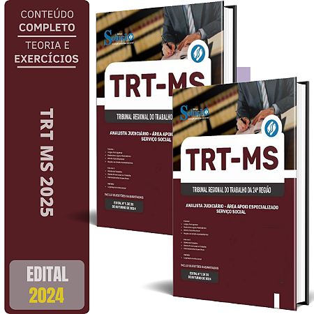 Apostila TRT MS 2025 - Analista Judiciário - Área Apoio Especializado - Serviço Social