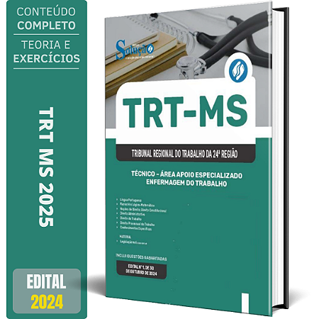 Apostila TRT MS 2025 - Técnico - Área Apoio Especializado - Enfermagem do Trabalho