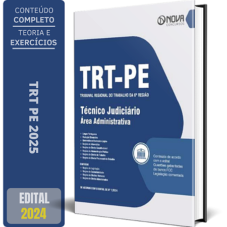 Apostila TRT PE 2025 - Técnico Judiciário - Área Administrativa