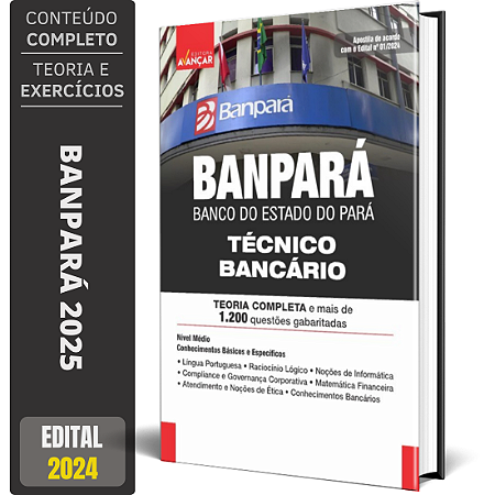 Apostila BANPARÁ 2025 - BANCO DO ESTADO DO PARÁ - TÉCNICO BANCÁRIO