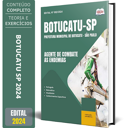 Apostila Prefeitura de Botucatu SP 2024 - Agente de Combate as Endemias