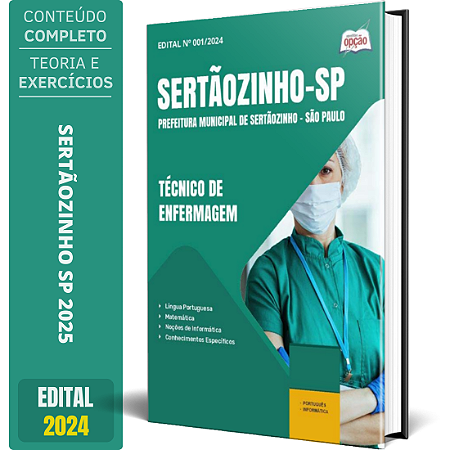 Apostila Prefeitura de Sertãozinho SP (Sertãozinho Saúde) 2025 - Técnico de Enfermagem